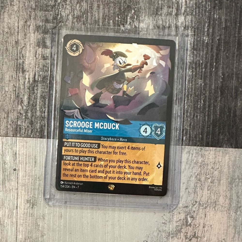 Lorcana Scrooge McDuck Resourceful Miser Card 154/204 Archazia's  legendary